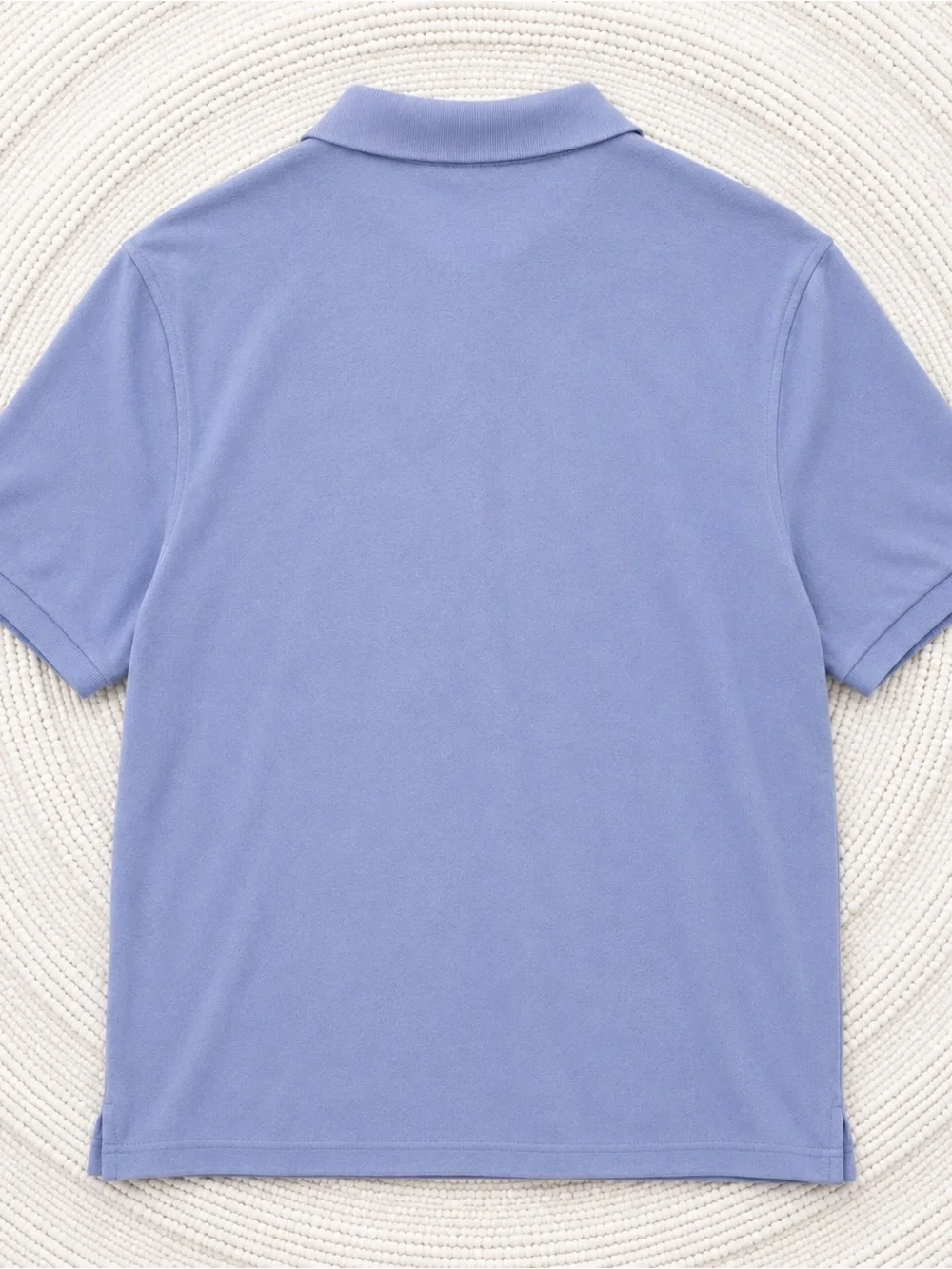 J. Crew Mens Large Flex Pique Polo Shirt Periwinkle Blue Short Sleeves